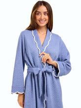 Load image into Gallery viewer, Blue Quilted Classic Robe