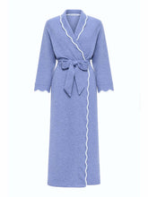 Load image into Gallery viewer, Blue Quilted Classic Robe