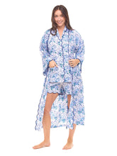 Load image into Gallery viewer, Blue Floral S/S Pajamas with Shorts
