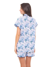 Load image into Gallery viewer, Blue Floral S/S Pajamas with Shorts
