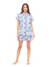 Load image into Gallery viewer, Blue Floral S/S Pajamas with Shorts
