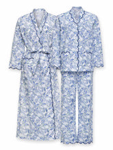 Load image into Gallery viewer, Blue Butterfly Bundle: Classic Robe + Pajamas