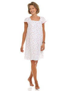 Hearts & Arrows Cap Sleeve Short Nightgown