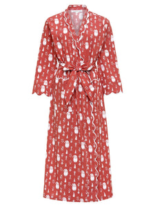 Santa Print Classic Robe