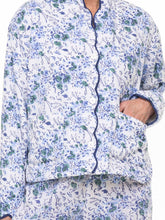 Load image into Gallery viewer, Blue Floral Fleece Jacket
