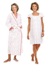 Load image into Gallery viewer, Hearts &amp; Arrows Bundle: Classic Robe + Cap Sleeve Short Nightgown
