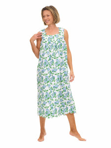 Hydrangea Suvin Gathered Nightgown