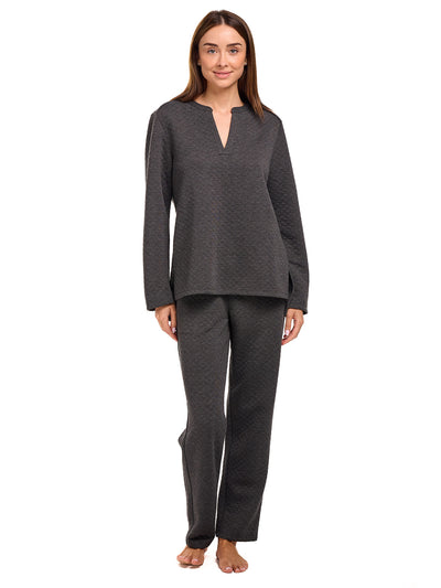 Grey Quilted Loungewear set