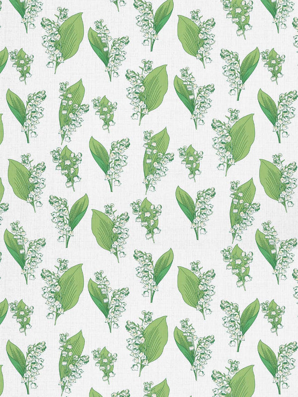 Green Lily of the Valley Indoor Fabric