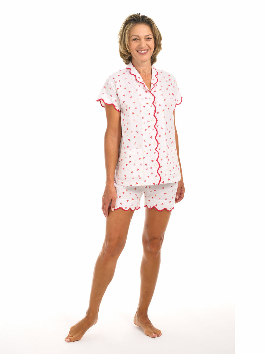Hearts & Arrows Pajamas with Shorts – Heidi Carey