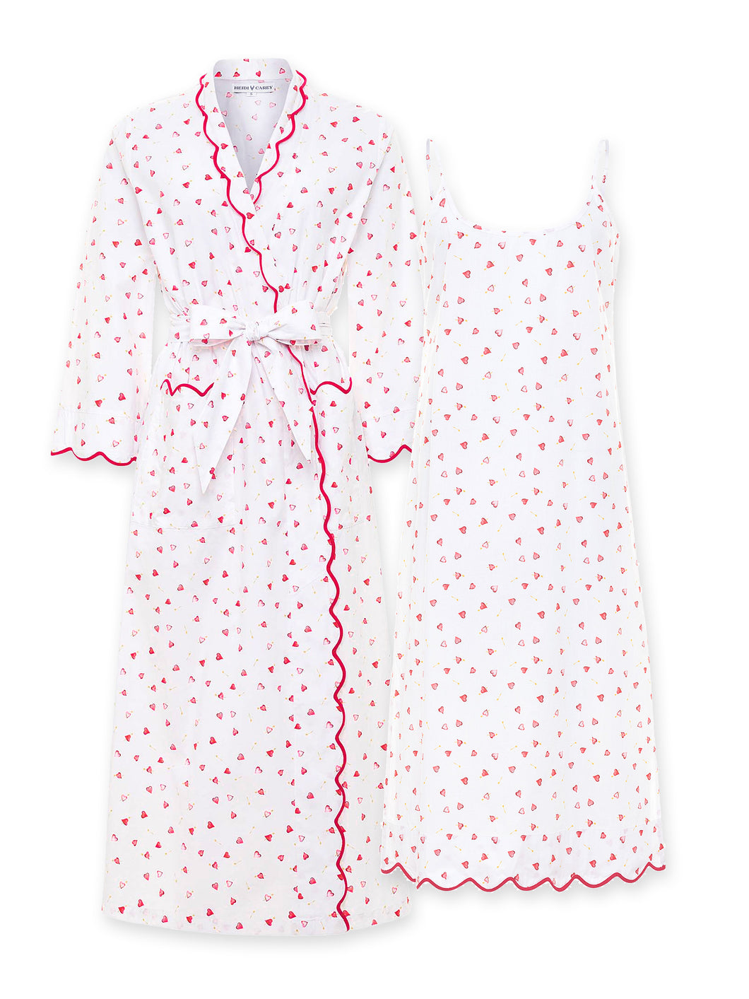 Hearts & Arrows Bundle: Classic Robe + Slip Nightgown