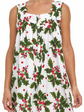 Load image into Gallery viewer, Holiday Print Gathered Nightgown