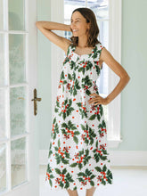 Load image into Gallery viewer, Holiday Print Gathered Nightgown