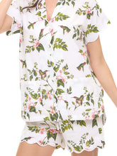 Load image into Gallery viewer, White Hummingbird S/S Pajamas with Shorts