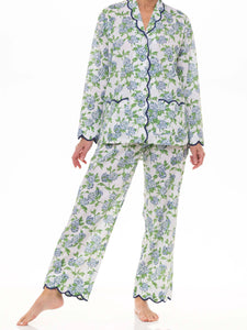 Hydrangea Pajamas with Scalloping