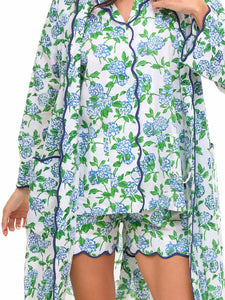 Hydrangea Bundle: Classic Robe + Pajamas with Shorts