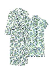 Hydrangea Bundle: Classic Robe + Pajamas with Shorts