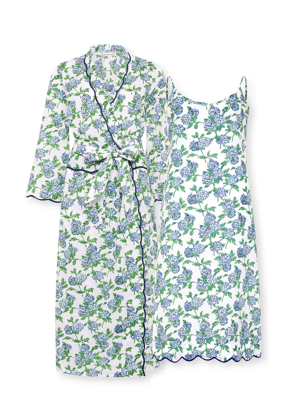 Hydrangea Bundle: Classic Robe + Nightgown