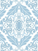 Load image into Gallery viewer, Ice Blue Filigree Gathered Nightgown
