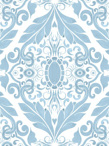 Ice Blue Filigree Gathered Nightgown