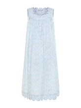 Load image into Gallery viewer, Ice Blue Filigree Gathered Nightgown