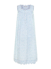 Load image into Gallery viewer, Ice Blue Filigree Gathered Nightgown
