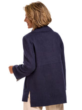 Load image into Gallery viewer, Navy/Grey Reversible Alpaca Jacket