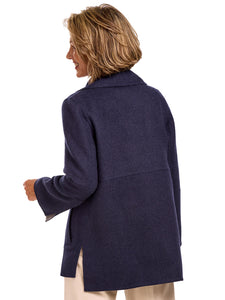 Navy/Grey Reversible Alpaca Jacket