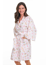 Load image into Gallery viewer, Bridal Print Short Kimono Robe
