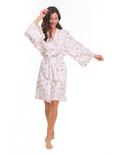 Load image into Gallery viewer, Bridal Print Short Kimono Robe
