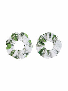 Lily-of-the-Valley Hair Scrunchies (set of 2)