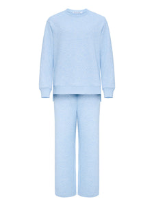 Ice Blue Quilted Loungewear Set