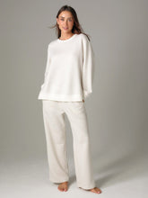 Load image into Gallery viewer, Oatmeal Quilted Loungewear Set