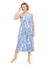 Load image into Gallery viewer, Blue Lily of the Valley Gathered Nightgown
