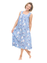 Load image into Gallery viewer, Blue Lily of the Valley Gathered Nightgown
