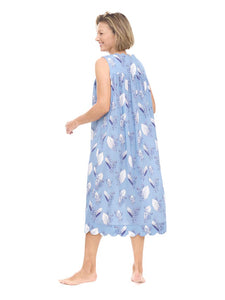Blue Lily of the Valley Gathered Nightgown