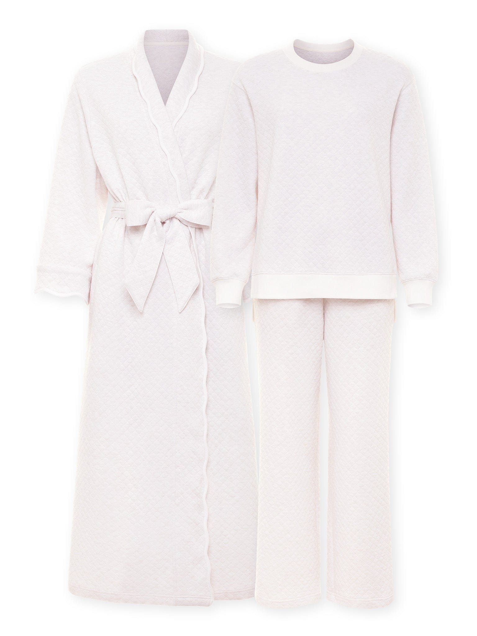 Oatmeal Bundle: Robe + Loungewear Set MEDIUM / SMALL