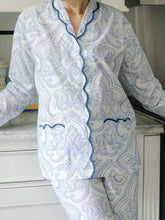 Load image into Gallery viewer, Blue Paisley Pajamas
