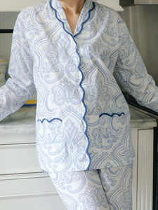 Blue Paisley Pajamas