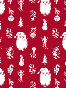 Santa Print Pajamas