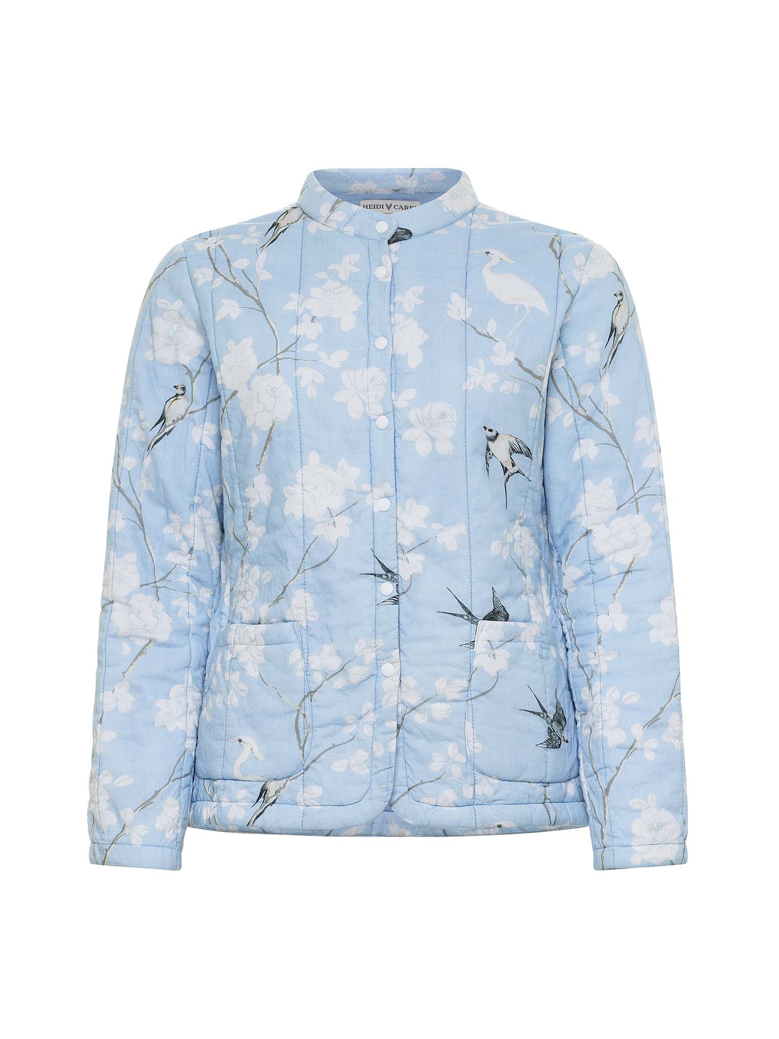 Pale blue quilted jacket sale