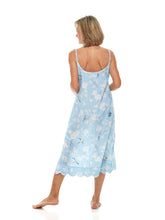 Load image into Gallery viewer, Pale Blue Gardenia Slip Nightgown
