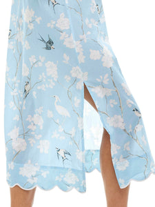 Pale Blue Gardenia Slip Nightgown