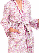 Load image into Gallery viewer, Pink Butterfly Print Classic Robe