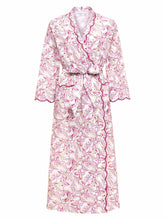 Load image into Gallery viewer, Pink Butterfly Print Classic Robe