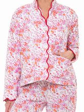 Load image into Gallery viewer, Pink Floral Fleece Jacket
