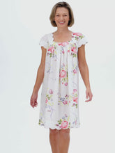 Load and play video in Gallery viewer, Lila Rose Cap Sleeve Short Nightgown
