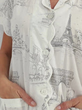 Load and play video in Gallery viewer, Paris Print Short Sleeve PJ with Shorts
