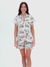 Load and play video in Gallery viewer, White Hummingbird S/S Pajamas with Shorts

