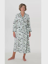 Load and play video in Gallery viewer, Christmas Toile Flannel Classic Robe
